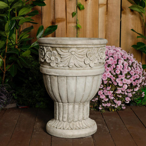 Flower design Stone cast Garden Vase