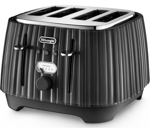 De'Longhi CTD4003.BK Ballerina 4 Slice Toaster Defrost Function 1800w Black