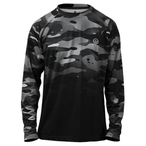 Dark Camo Long Sleeve Trail MTB Jersey