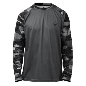Dark Camo Long Sleeve Trail MTB Jersey (Sleeves Only Design)