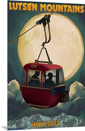 Lutsen Mountains, Gondola and Moon