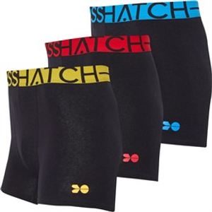 Crosshatch Mens Duron Three Pack Boxers Pack A Black/Mix