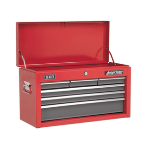 Sealey AP2201BB Topchest 6 Drawer with Ball Bearing Slides - Red/Grey