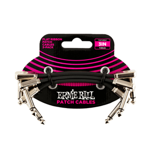 Ernie Ball 3” Flat Ribbon Patch Cable 3-Pack
