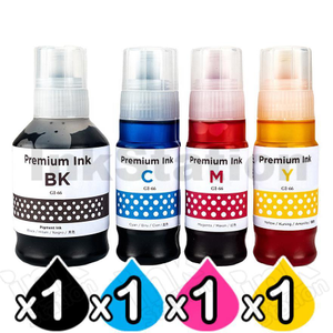 4-Pack Compatible Canon GI-66 Ink Bottle Combo [1BK,1C,1M,1Y]