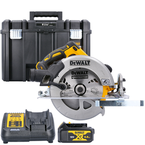 DeWalt DCS570 18V XR Cordless Brushless 184mm Circular Saw With 1 x 4.0Ah Battery, Charger & TSTAK VI Case