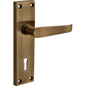 Victorian Straight Lever Lock Door Handle - Antique Brass - Internal - Designer Levers
