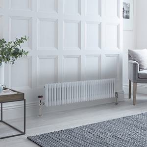 Milano Windsor - Horizontal Traditional Column Radiator - 3 Column - 300mm x 1415mm - White