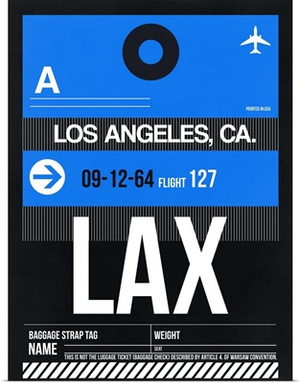 LAX Los Angeles Luggage Tag III