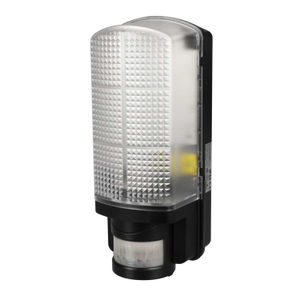 8W LED Bulkhead Fitting with PIR Black 6000K