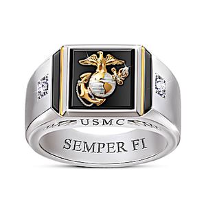 Marine Of Distinction Diamond Ring Size 8.5