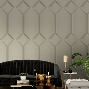 Belgravia Decor Alessia Panel Beige Satin Wallpaper - 218