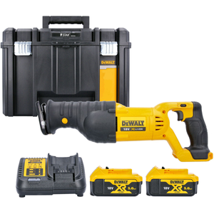 DeWalt DCS380 18V XR Li-ion Cordless Reciprocating Saw With 2 x 5.0Ah Batteries, Charger & Case