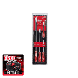 Milwaukee Hand Tools 48229214 Pry Bar Set 4 Piece