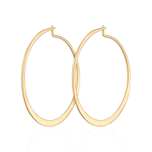 Gold Flat Hoop Earrings