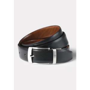 Truro Leather Black and Tan Reversible Belt