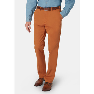 Regular Fit Ashdown Burnt Orange Stretch Cotton Chinos