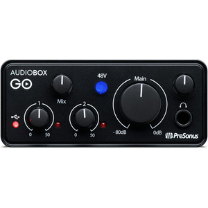 Presonus AudioBox GO Ultra-Compact Mobile 2x2 USB-C Audio Interface (Black)