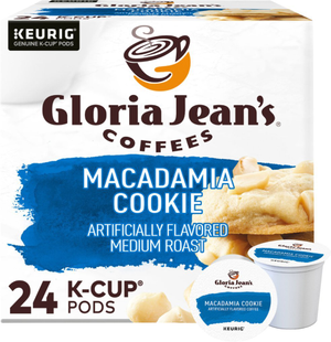 Gloria Jean's Macadamia Cookie K-Cups, Medium Roast – 24 Count