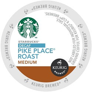 Starbucks DECAF Pike Place Roast K-Cups, Medium Roast – 24 Count