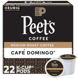 Peet's Café Domingo K-Cups, Medium Roast – 22 Count