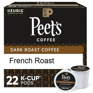 Peet's French Roast K-Cups, Dark Roast – 22 Count