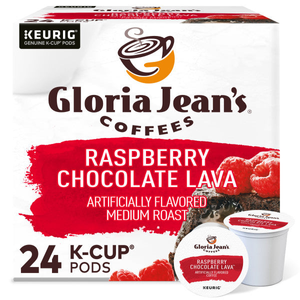 Gloria Jean's Raspberry Chocolate Lava K-Cups, Medium Roast – 24 Count