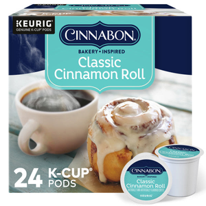 Cinnabon Classic Cinnamon Roll K-Cups, Light Roast – 24 Count