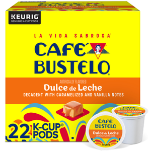 Cafe Bustelo Dulce de Leche K-Cups, Flavored Coffee – 22 Count
