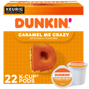 Dunkin' Caramel Me Crazy K-Cups, Medium Roast – 24 Count