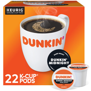 Dunkin' Midnight K-Cups, Dark Roast – 24 Count