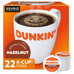 Dunkin' Hazelnut K-Cups, Medium Roast – 24 Count