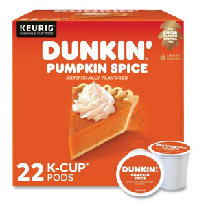 Dunkin' Pumpkin Spice K-Cups, Medium Roast – 24 Count