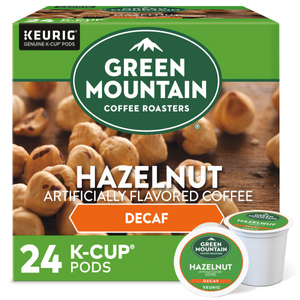 Green Mountain DECAF Hazelnut K-Cups, Light Roast – 24 Count