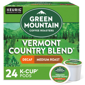 Green Mountain DECAF Vermont Country Blend K-Cups, Medium Roast – 24 Count