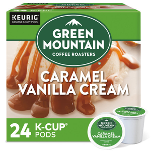 Green Mountain Caramel Vanilla Cream K-Cups, Light Roast – 24 Count