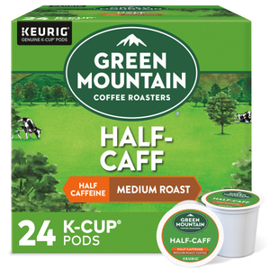 Green Mountain Half-Caff K-Cups, Medium Roast – 24 Count