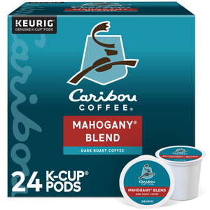 Caribou Coffee Mahogany K-Cups, Dark Roast – 24 Count
