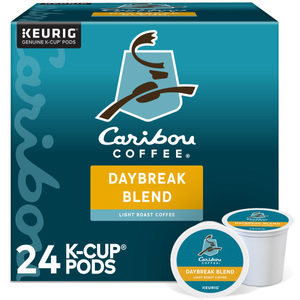 Caribou Coffee Daybreak Morning Blend K-Cups, Light Roast – 24 Count