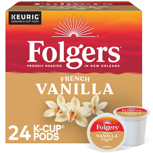 Folgers French Vanilla K-Cups, Light Roast – 24 Count