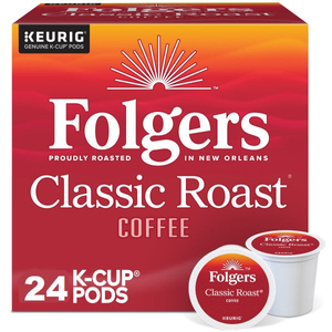 Folgers Classic Roast K-Cups, Medium Roast – 24 Count