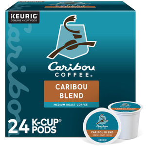 Caribou Coffee Blend K-Cups, Medium Roast – 24 Count