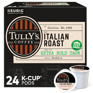 Tully's Coffee Italian Roast K-Cups, Dark Roast – 24 Count