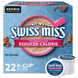 Swiss Miss Reduced Calorie Milk Chocolate Hot Cocoa K-Cups – 22 Count