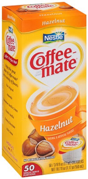 Coffee-mate Hazelnut Liquid Creamer Singles – 50 Count
