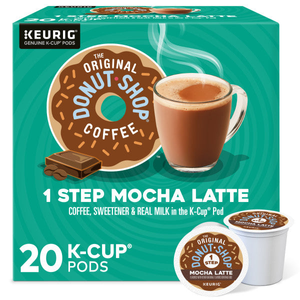 The Original Donut Shop Mocha Latte K-Cups, Medium Roast – 20 Count
