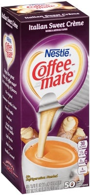 Coffee-mate Italian Sweet Creme Liquid Creamer Singles – 50 Count