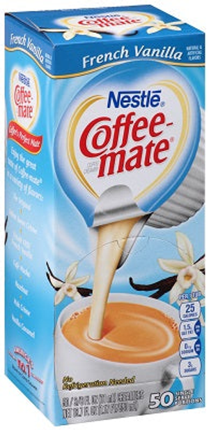 Coffee-mate French Vanilla Liquid Creamer Singles – 50 Count