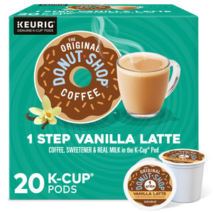 The Original Donut Shop Vanilla Latte K-Cups, Medium Roast – 20 Count