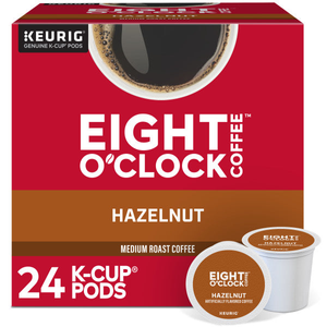 Eight O'Clock Coffee Hazelnut K-Cups, Medium Roast – 24 Count